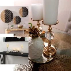 2 Pack Metallic Pillar Candle Holder Set, Votive Candle Stands With Clear Acrylic Ball 13" 14 2 Pack Metallic Pillar Candle Holder Set, Votive Candle Stands With Clear Acrylic Ball 13" -Home Decor Promotional Store 0ooIITlw