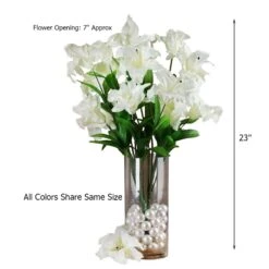 6 Bushes | Red Artificial High Quality Silk Lily Flowers, Faux Lilies -Home Decor Promotional Store ARTI 003 RED 98.progressive 8ab27cd0 854d 4dcd b01c c9392cc67384