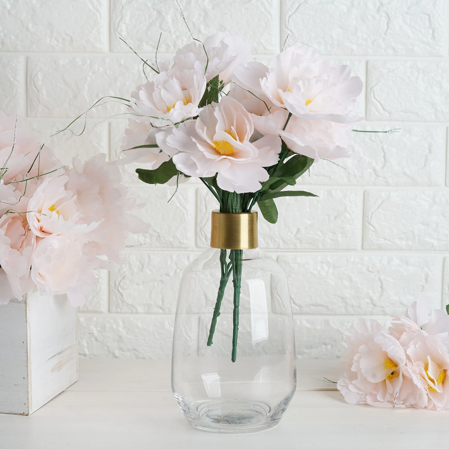 12 Bushes | Silk Peonies Bouquet, Artificial Flower Arrangements 9 12 Bushes | Silk Peonies Bouquet, Artificial Flower Arrangements - Image 9