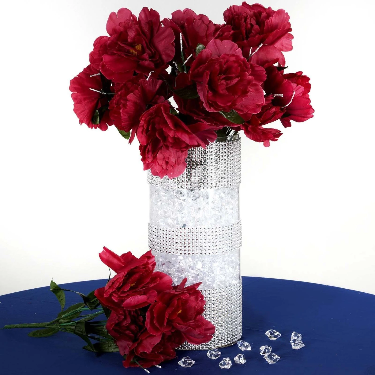 12 Bushes | Silk Peonies Bouquet, Artificial Flower Arrangements 11 12 Bushes | Silk Peonies Bouquet, Artificial Flower Arrangements - Image 11