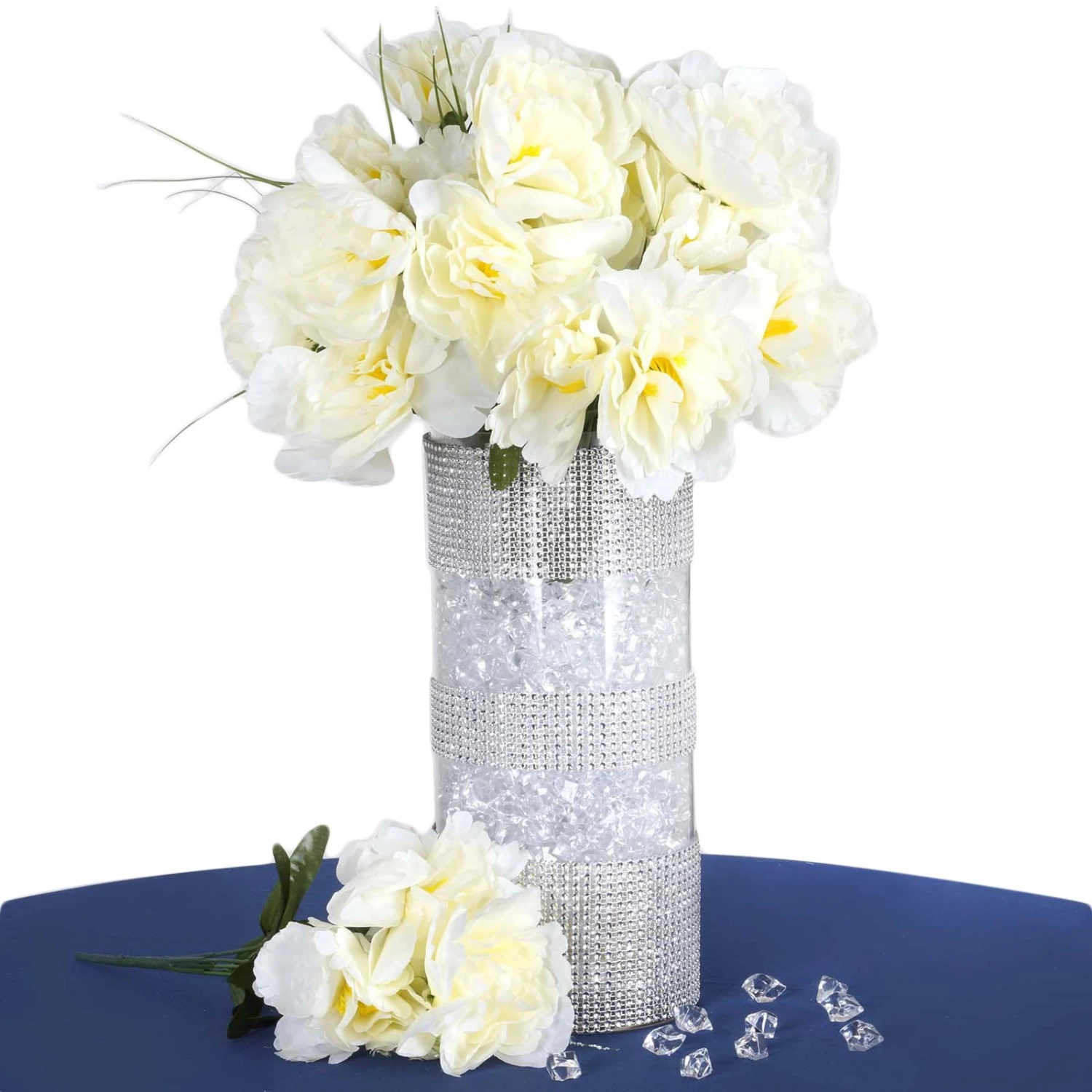 12 Bushes | Silk Peonies Bouquet, Artificial Flower Arrangements 15 12 Bushes | Silk Peonies Bouquet, Artificial Flower Arrangements - Image 15