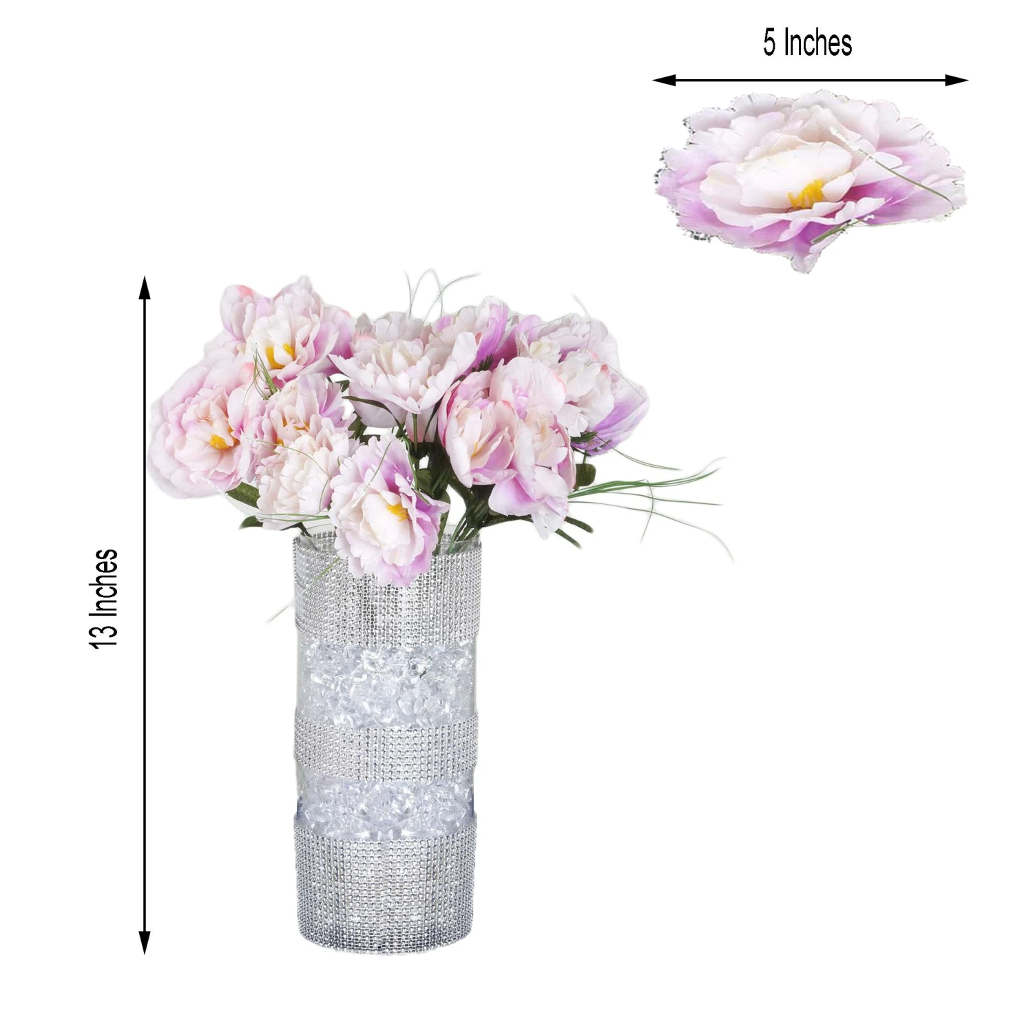 12 Bushes | Silk Peonies Bouquet, Artificial Flower Arrangements 6 12 Bushes | Silk Peonies Bouquet, Artificial Flower Arrangements - Image 6