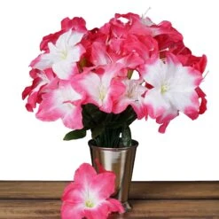 10 Bushes Artificial Silk Tiger Lily Flowers, Faux Bouquets -Home Decor Promotional Store ARTI 1919 FUSH 99