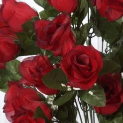 4 Bushes Artificial Silk Rose Bud Flowers, Faux Bouquets 25" Long Stem -Home Decor Promotional Store ARTI 1985 BLK REDx4 D01 f38d6679 b5e3 401a a57d bdbe8318da6d