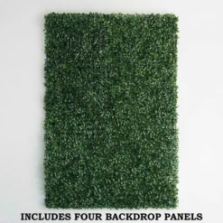 Dark Green Boxwood Hedge Garden Wall Backdrop Mat 4 Artificial Panels 11 Sq Ft. -Home Decor Promotional Store ARTI 5062 GRN 01 D01