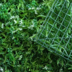 11 Sq Ft. | 4 Panels Green Flowery Boxwood Hedge Garden Wall Backdrop Mat -Home Decor Promotional Store ARTI 5062 GRN 11 D01