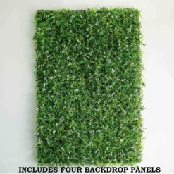 11 Sq Ft. | 4 Panels Green Flowery Boxwood Hedge Garden Wall Backdrop Mat -Home Decor Promotional Store ARTI 5062 GRN 11 D03