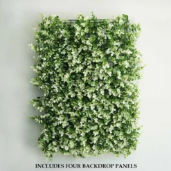 White Tip Green Boxwood Hedge Genlisea Garden Wall Backdrop Mat 4 Artificial Panels 11 Sq Ft. -Home Decor Promotional Store ARTI 5062 GRN 19 D02
