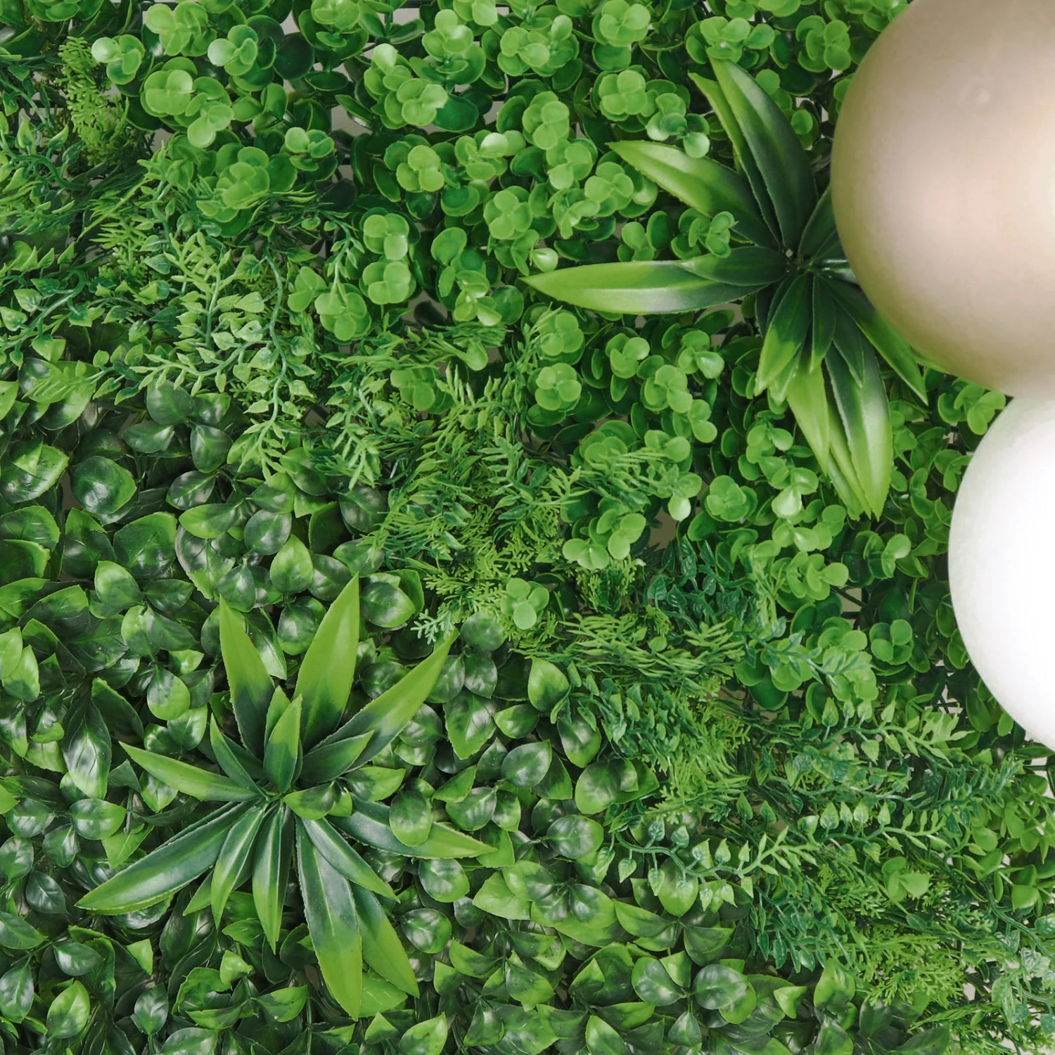 Boxwood/Fern Greenery Garden Wall, Grass Backdrop Mat, Indoor/Outdoor UV Protected Assorted Foliage 4 Artificial Panels 13 Sq. Ft. 4 Boxwood/Fern Greenery Garden Wall, Grass Backdrop Mat, Indoor/Outdoor UV Protected Assorted Foliage 4 Artificial Panels 13 Sq. Ft. - Image 4