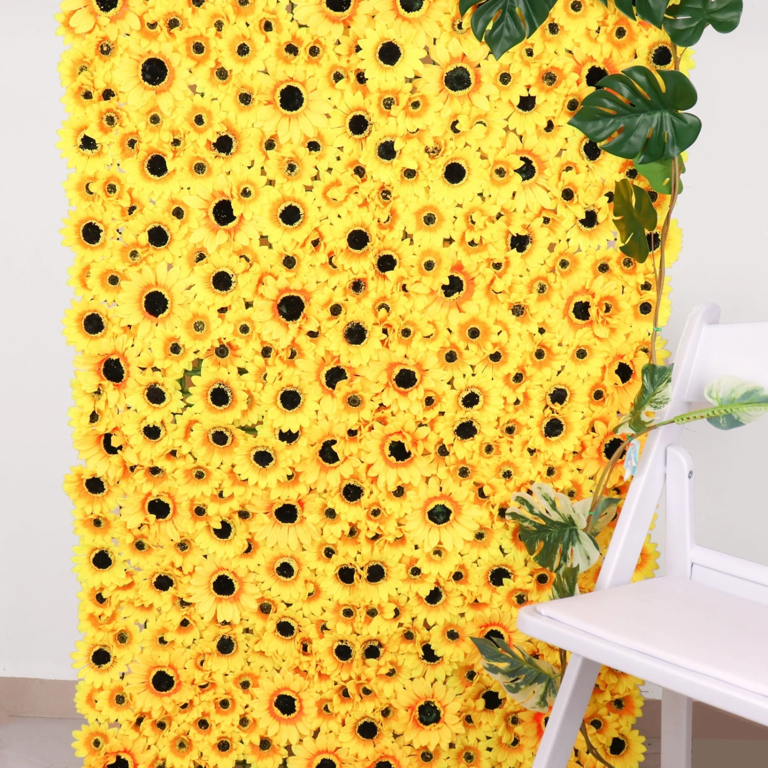 Artificial Sunflower Wall Mat Backdrop, Flower Wall Decor, Indoor/Outdoor UV Protected 4 Artificial Panels 11 Sq Ft. 1 Artificial Sunflower Wall Mat Backdrop, Flower Wall Decor, Indoor/Outdoor UV Protected 4 Artificial Panels 11 Sq Ft.