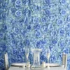3D Silk Rose And Hydrangea Flower Wall Mat Backdrop - 4 Artificial Panels 11 Sq Ft.