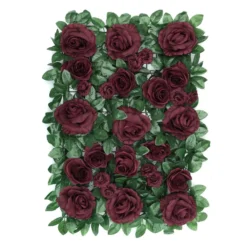 Easy-Install Silk Rose Flower Mat Wall Panel Backdrop 3 Sq Ft. -Home Decor Promotional Store ARTI 5069 BURG 02