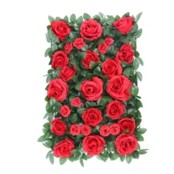 Easy-Install Silk Rose Flower Mat Wall Panel Backdrop 3 Sq Ft. -Home Decor Promotional Store ARTI 5069 RED 99