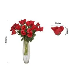 4 Bush 48 Pcs Artificial Long Stem Rose Flowers -Home Decor Promotional Store ARTI 760 REDx4 98 5b371a89 73e2 4999 aa73 bcdc8108caf8