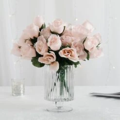 12 Bushes Artificial Premium Silk Flower Rose Bud Bouquets -Home Decor Promotional Store ARTI 84 046 02