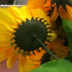 5 Bushes | 70 Yellow Artificial Silk Blossomed Sunflowers | Vase Decor -Home Decor Promotional Store ARTI 868 YELx9 D0