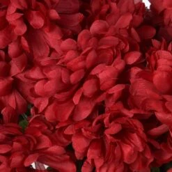 4 Bushes Artificial Silk Chrysanthemums 56 Faux Flowers -Home Decor Promotional Store ARTI 9043 BURG D01 cef1c3c0 f8f1 4df3 873f 5f6d6acebede