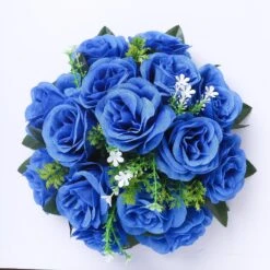 2 Pack Artificial Flower Ball Bouquets For Centerpieces 15-Head Silk Rose Kissing Balls 10" -Home Decor Promotional Store ARTI BALL RS02 10 ROY 99