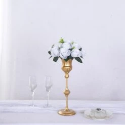 2 Pack Artificial Flower Ball Bouquets For Centerpieces 15-Head Silk Rose Kissing Balls 10" -Home Decor Promotional Store ARTI BALL RS02 10 WHT D03