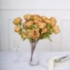 2 Pack Artificial Peony Flower Bouquets, Faux Silk Flower Arrangements 19"