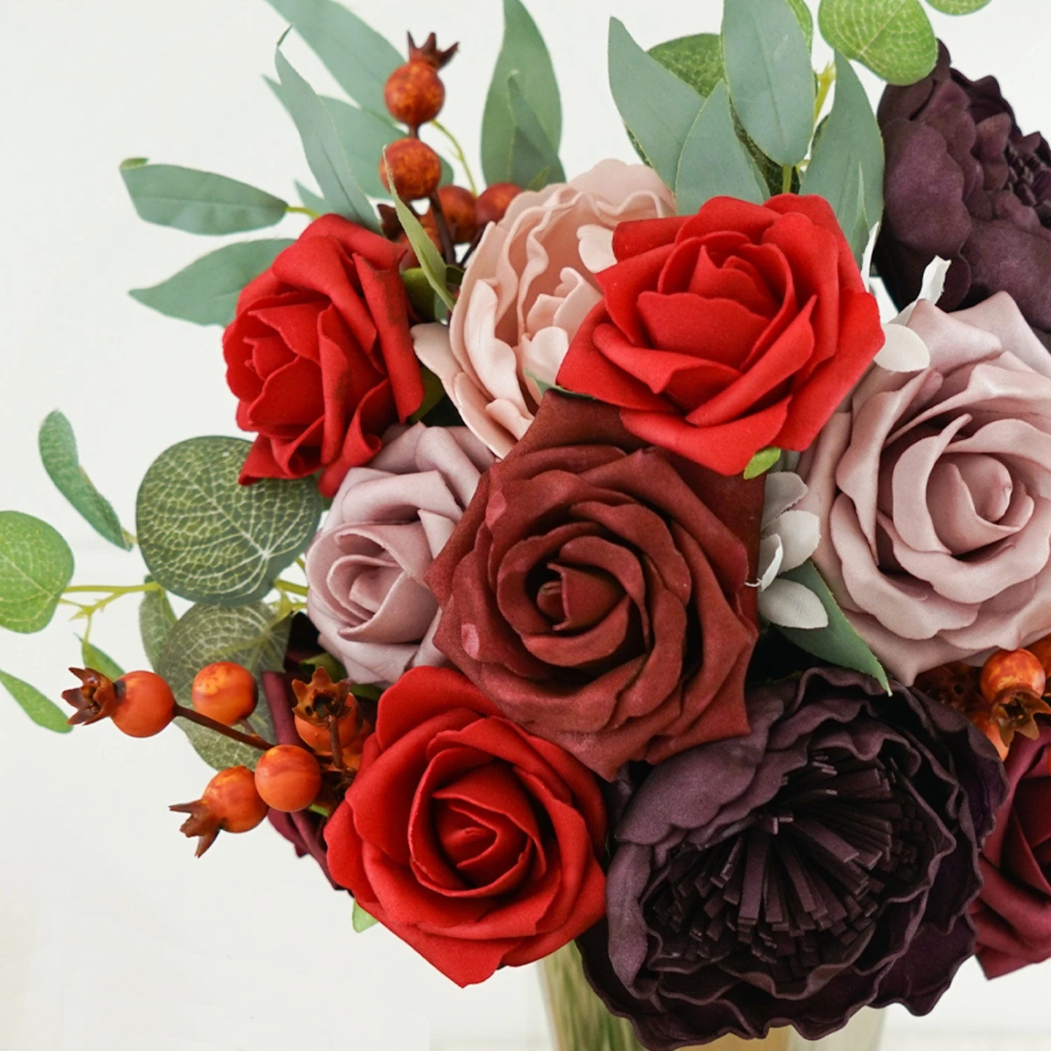 30 Pcs Artificial Foam Roses & Peonies With Stem Box Set, Mixed Faux Floral Arrangements - Assorted Colors 13 30 Pcs Artificial Foam Roses & Peonies With Stem Box Set, Mixed Faux Floral Arrangements - Assorted Colors - Image 13