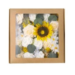 40 Pcs Artificial Rose & Silk Sunflower With Stem Box Set, Mixed Faux Floral Arrangements - Cream/White -Home Decor Promotional Store ARTI FOAMMIX 04 CRMWHT 99.progressive 2858526e 413e 4aee afdc 821edd01720e