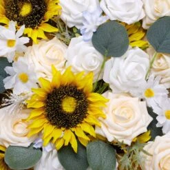 40 Pcs Artificial Rose & Silk Sunflower With Stem Box Set, Mixed Faux Floral Arrangements - Cream/White -Home Decor Promotional Store ARTI FOAMMIX 04 CRMWHT D10.progressive a9a0e0f1 fc3c 46d9 8702 2099d89e45ff