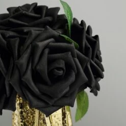 24 Roses Artificial Foam Flowers With Stem & Leaves 5" -Home Decor Promotional Store ARTI FOAMRS05 5 BLK D01.progressive 14cf3a81 562f 4059 991a e118d954617c