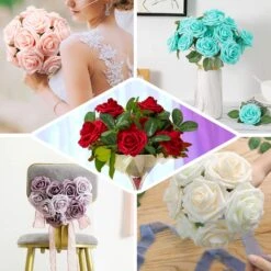 24 Roses Artificial Foam Flowers With Stem & Leaves 5" -Home Decor Promotional Store ARTI FOAMRS05 EBC2.progressive 123d2020 8878 4c2f a702 ef40ecc9ab95