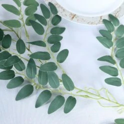 2 Pack Green Artificial Honey Locust Leaf Garland, Flexible Vine 6ft 24 2 Pack Green Artificial Honey Locust Leaf Garland, Flexible Vine 6ft -Home Decor Promotional Store ARTI GLND G04 D03