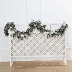 Frosted Green Artificial Eucalyptus And Boxwood Leaf Garland Vine 6ft -Home Decor Promotional Store ARTI GLND GRN011 A D05