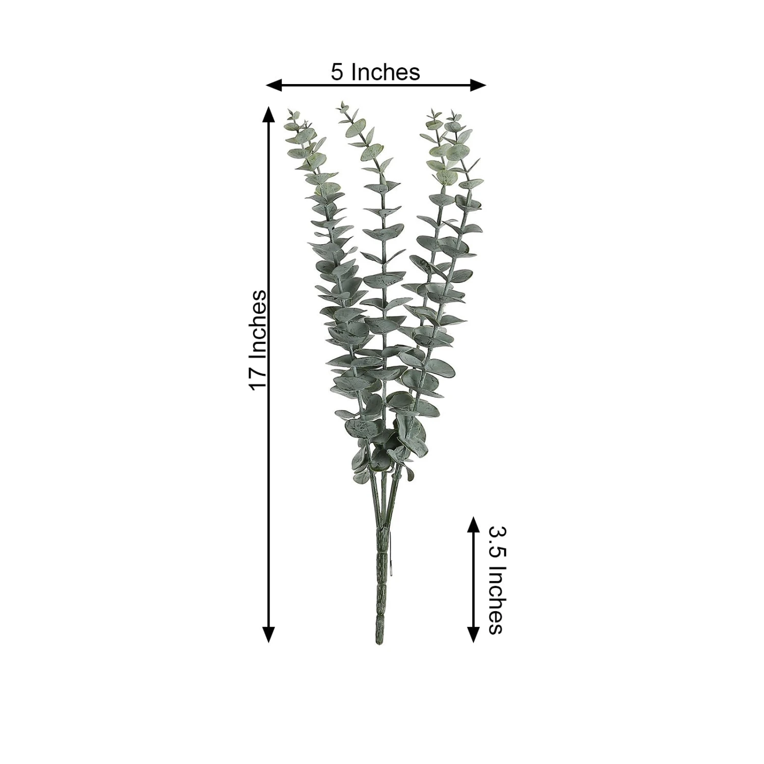 30 Stems Frosted Green Artificial Eucalyptus Sprays, Faux Plants 17" 14 30 Stems Frosted Green Artificial Eucalyptus Sprays, Faux Plants 17" - Image 14