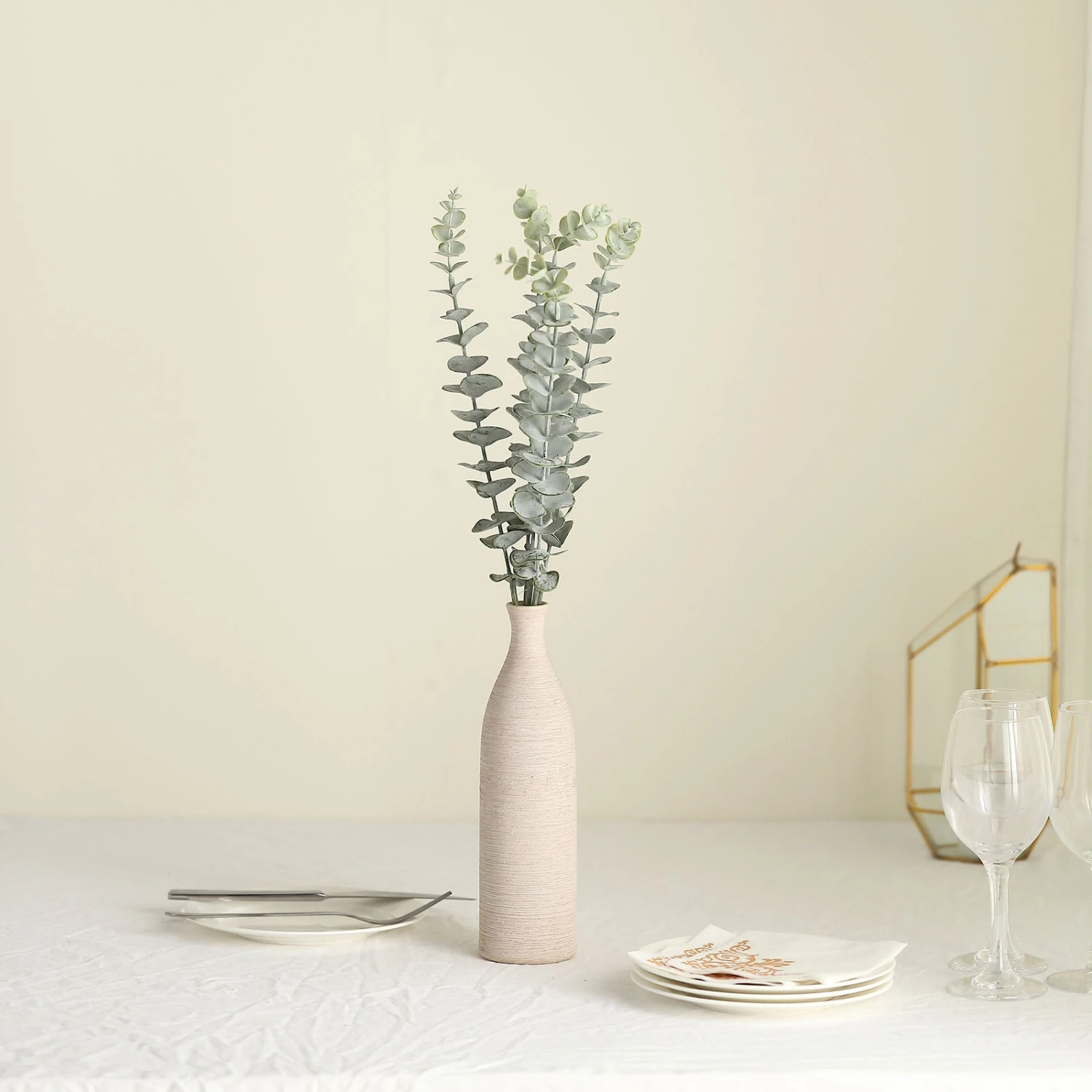 30 Stems Frosted Green Artificial Eucalyptus Sprays, Faux Plants 17" 6 30 Stems Frosted Green Artificial Eucalyptus Sprays, Faux Plants 17" - Image 6