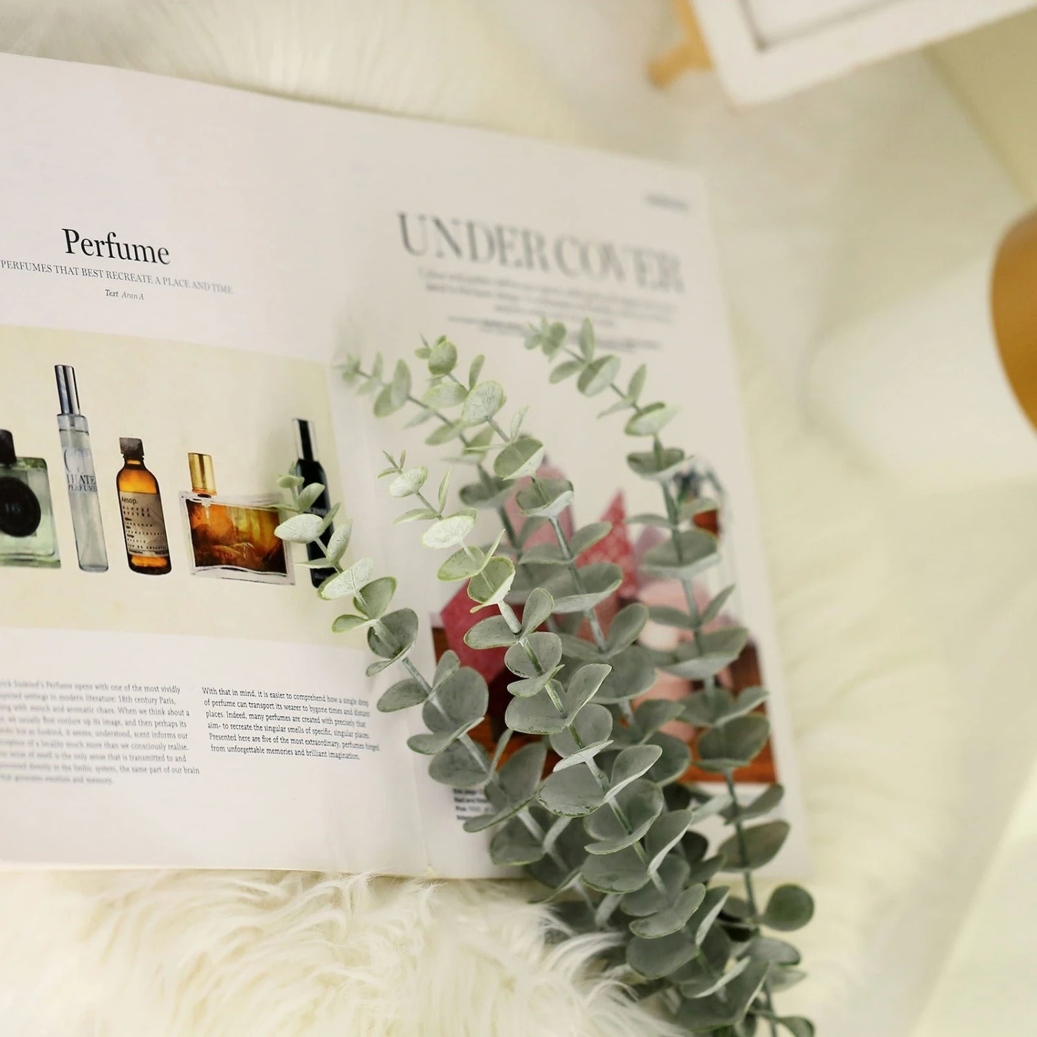 30 Stems Frosted Green Artificial Eucalyptus Sprays, Faux Plants 17" 7 30 Stems Frosted Green Artificial Eucalyptus Sprays, Faux Plants 17" - Image 7