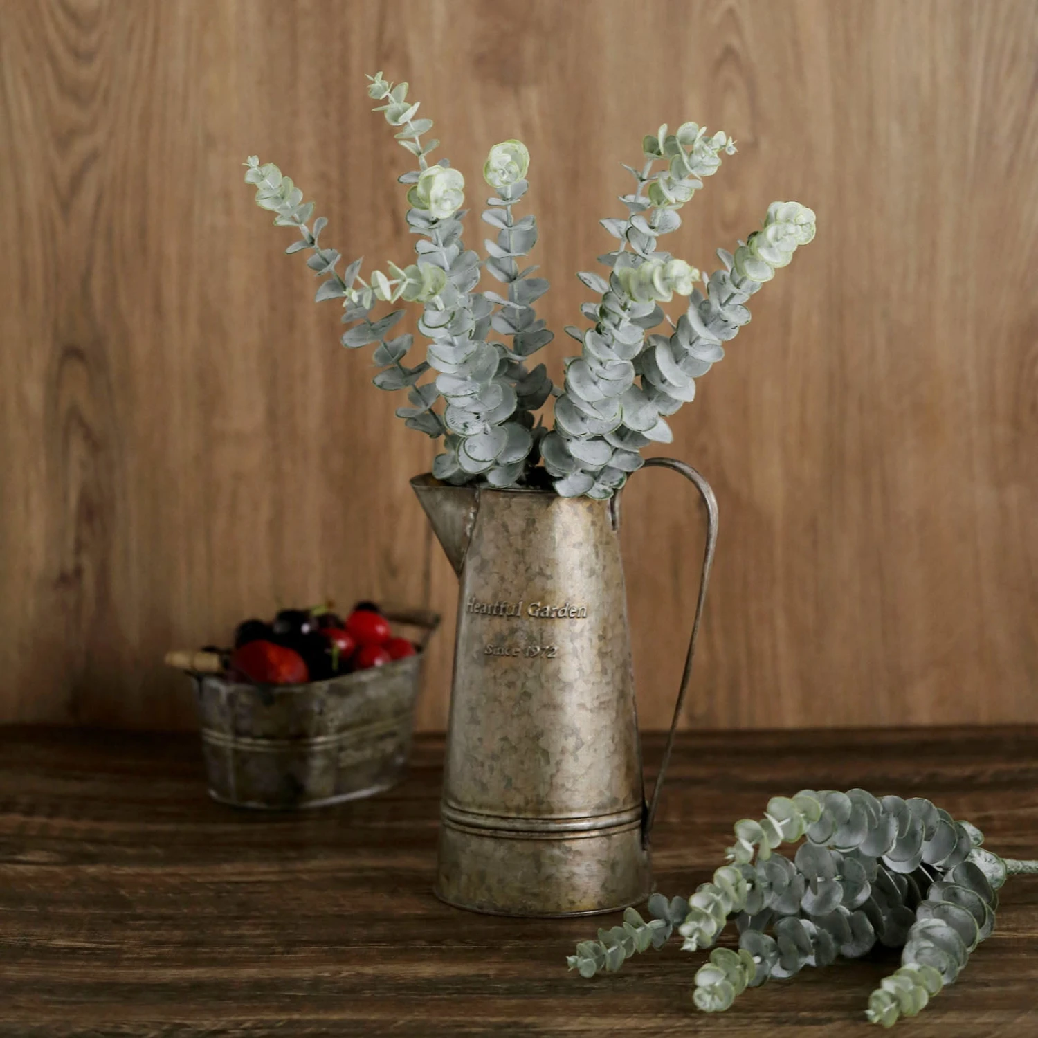 30 Stems Frosted Green Artificial Eucalyptus Sprays, Faux Plants 17" 8 30 Stems Frosted Green Artificial Eucalyptus Sprays, Faux Plants 17" - Image 8