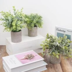 3 Plant Set Mini Potted Artificial Eucalyptus, Rosemary & Boxwood Faux Planter Collection 9" -Home Decor Promotional Store ARTI GRN PT001 ASST D07.progressive 854d6b58 6dec 48c4 a625 a80766474ff9