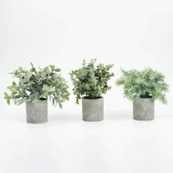 3 Plant Set Mini Potted Artificial Eucalyptus, Rosemary & Boxwood Faux Planter Collection 9" -Home Decor Promotional Store ARTI GRN PT001 ASST 99.progressive f5720e8d 0520 4893 80b5 2e561b662737