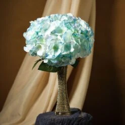 5 Bushes Artificial Silk Hydrangea Flower Bouquets -Home Decor Promotional Store ARTI HYD01 005 D03