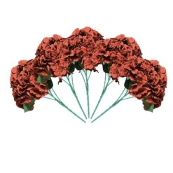 5 Bushes Artificial Silk Hydrangea Flower Bouquets -Home Decor Promotional Store ARTI HYD01 BLKRED 99.progressive 7e9e9f37 d2f1 4b72 8184 ce340eefb79e