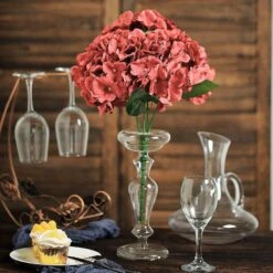 5 Bushes Artificial Silk Hydrangea Flower Bouquets -Home Decor Promotional Store ARTI HYD01 BLKRED D04.progressive 284c5400 306d 41ce b1a1 1aaeff10bcfe