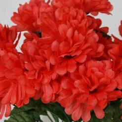 12 Bushes Artificial Silk Chrysanthemum Flower Bouquets -Home Decor Promotional Store ARTI MUM2027 CORL D01
