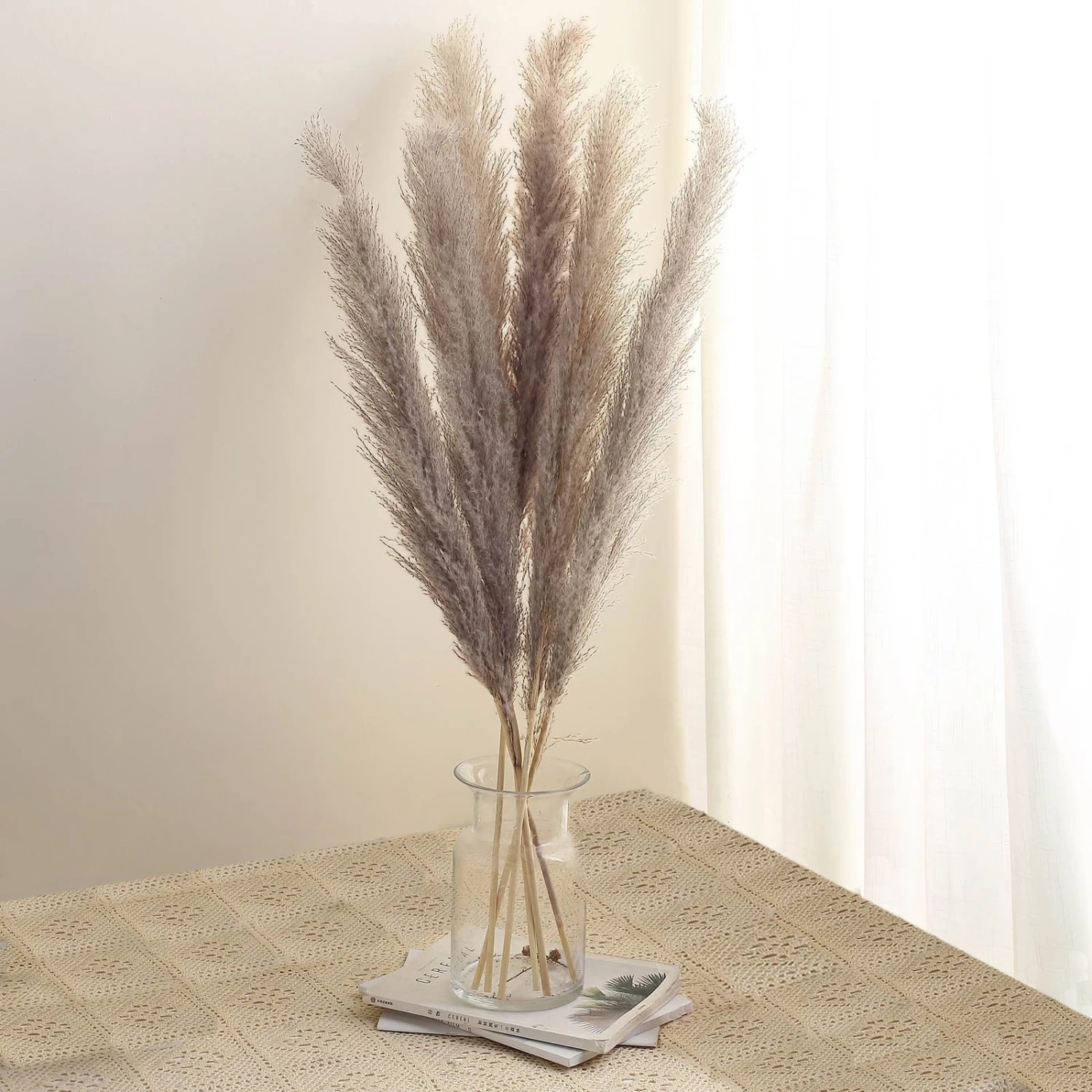 6 Stems Dried Natural Pampas Grass Plant Sprays 49" 7 6 Stems Dried Natural Pampas Grass Plant Sprays 49" - Image 7