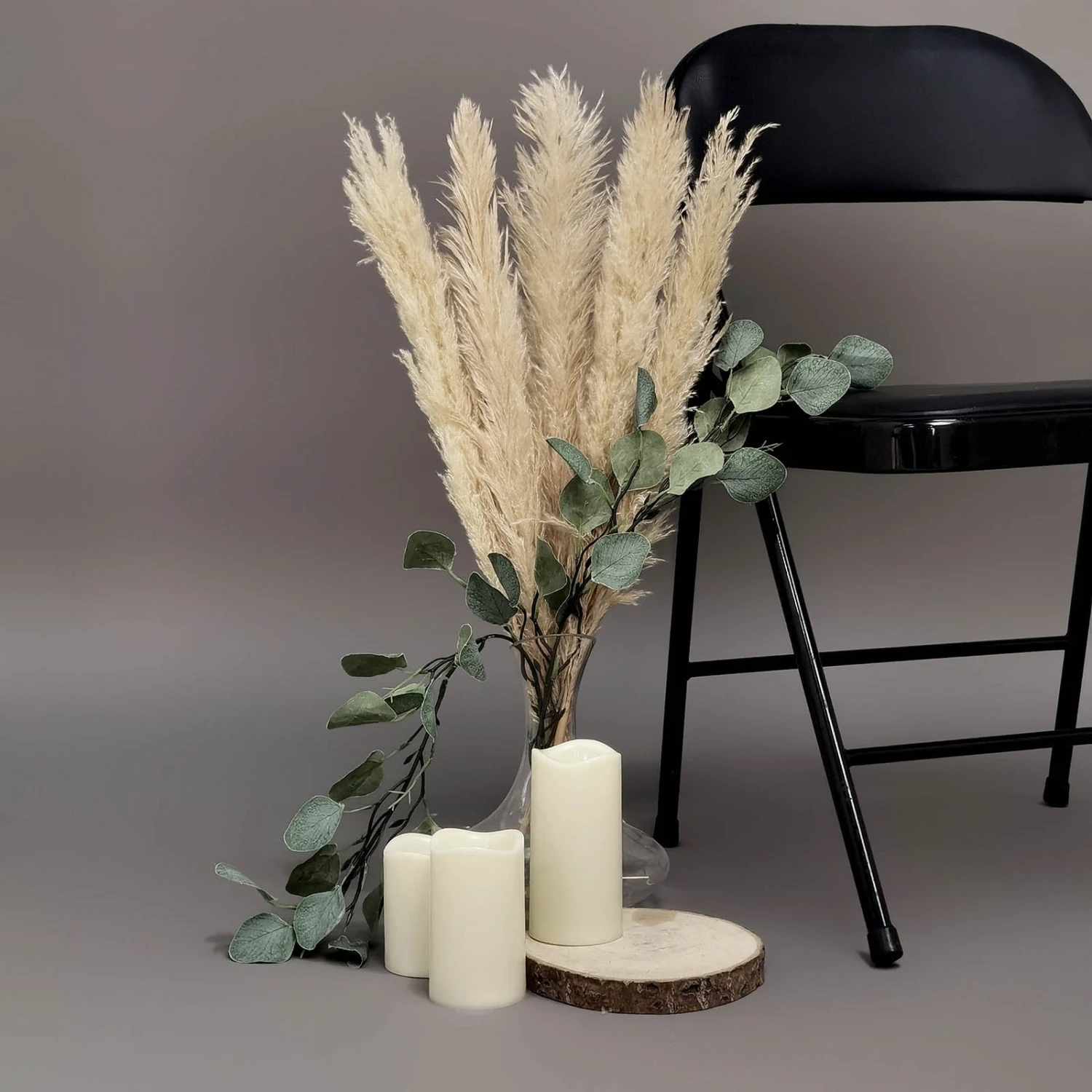 6 Stems Dried Natural Pampas Grass Plant Sprays 49" 4 6 Stems Dried Natural Pampas Grass Plant Sprays 49" - Image 4