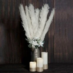 6 Stems Dried Natural Pampas Grass Plant Sprays 49" 37 6 Stems Dried Natural Pampas Grass Plant Sprays 49" -Home Decor Promotional Store ARTI PAMP 001 L WHT D05