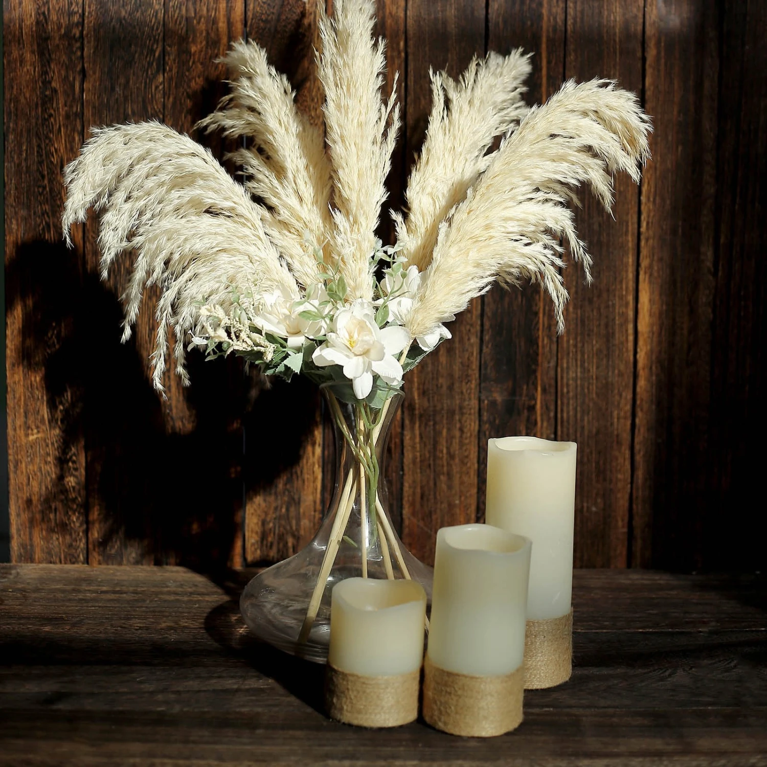 6 Stems Dried Natural Pampas Grass Plant Sprays 32" 4 6 Stems Dried Natural Pampas Grass Plant Sprays 32" - Image 4