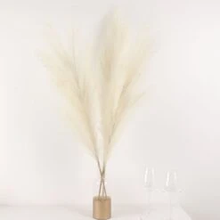 3 Stems Artificial Pampas Grass Plant Sprays, Faux Branches Vase Flower Arrangement 44" -Home Decor Promotional Store ARTI PAMP 002 L CRM 01.progressive 82dfbf52 4c9c 4fba b2ad 57c563c7f0e8