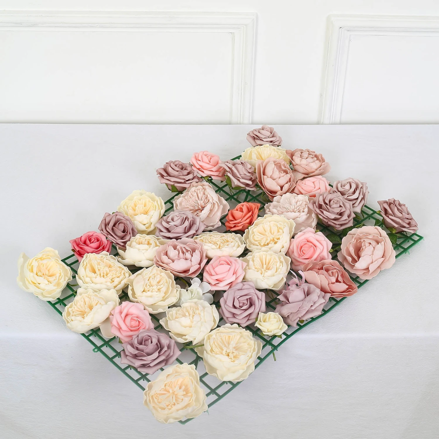 10 Pack Dark Green DIY Plastic Mesh Flower Wall Panel Fences, Artificial Plant Wall Backdrop Grid Frames 24"x16" 11 10 Pack Dark Green DIY Plastic Mesh Flower Wall Panel Fences, Artificial Plant Wall Backdrop Grid Frames 24"x16" - Image 11