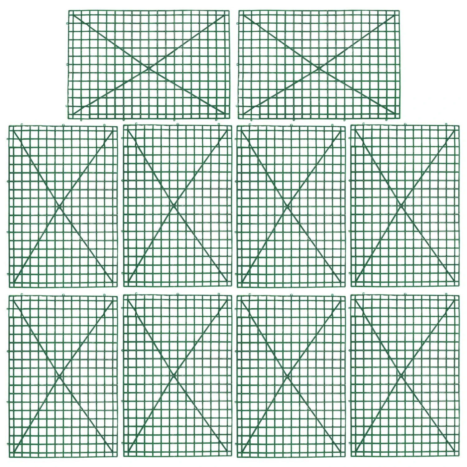10 Pack Dark Green DIY Plastic Mesh Flower Wall Panel Fences, Artificial Plant Wall Backdrop Grid Frames 24"x16" 12 10 Pack Dark Green DIY Plastic Mesh Flower Wall Panel Fences, Artificial Plant Wall Backdrop Grid Frames 24"x16" - Image 12