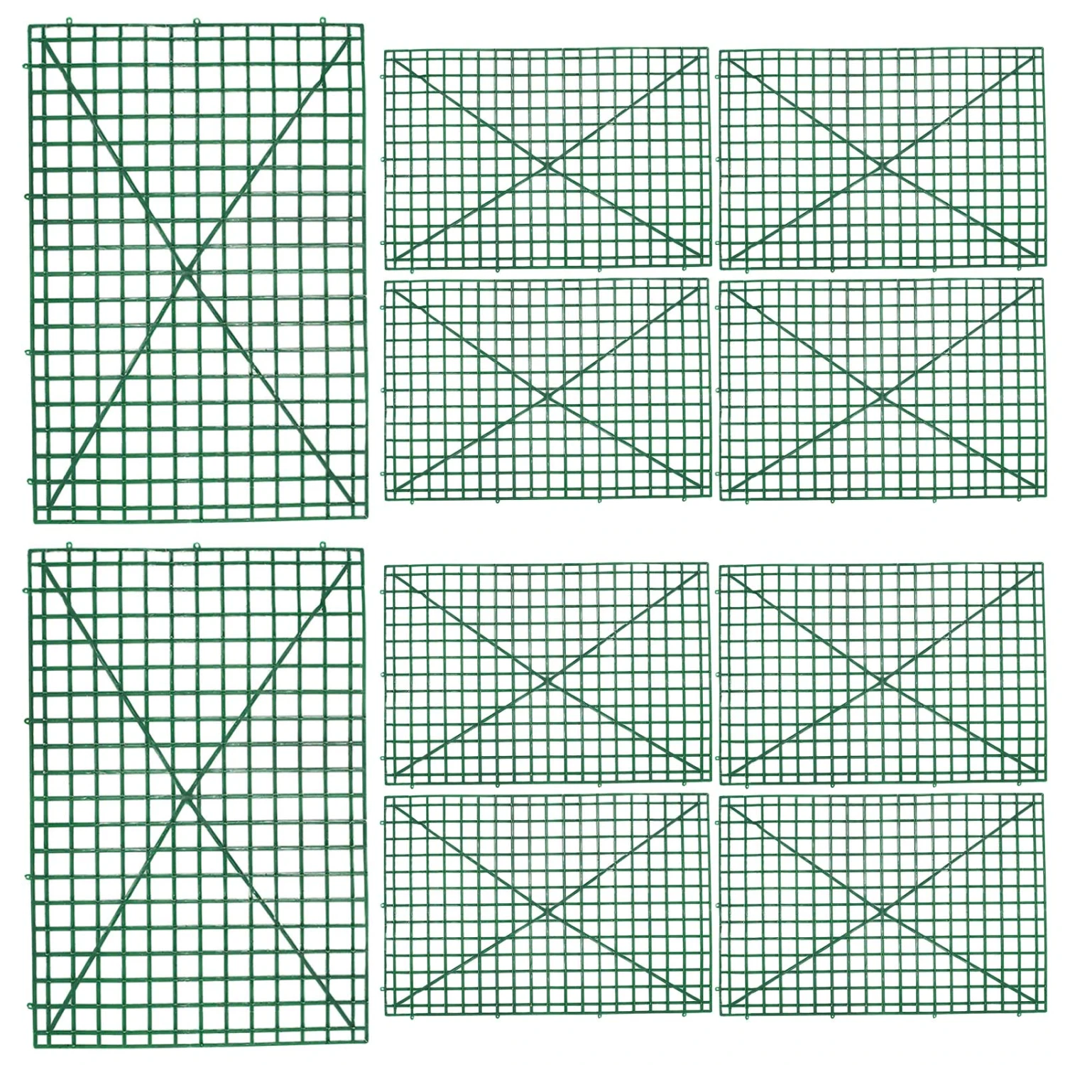10 Pack Dark Green DIY Plastic Mesh Flower Wall Panel Fences, Artificial Plant Wall Backdrop Grid Frames 24"x16" 6 10 Pack Dark Green DIY Plastic Mesh Flower Wall Panel Fences, Artificial Plant Wall Backdrop Grid Frames 24"x16" - Image 6