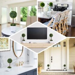 Green Artificial Boxwood Topiary Ball Tree In White Planter Pot 16" -Home Decor Promotional Store ARTI POT 001 M WGRN EBC2.progressive 98808ac6 4cb0 4fd4 80aa 0e03ee236aad